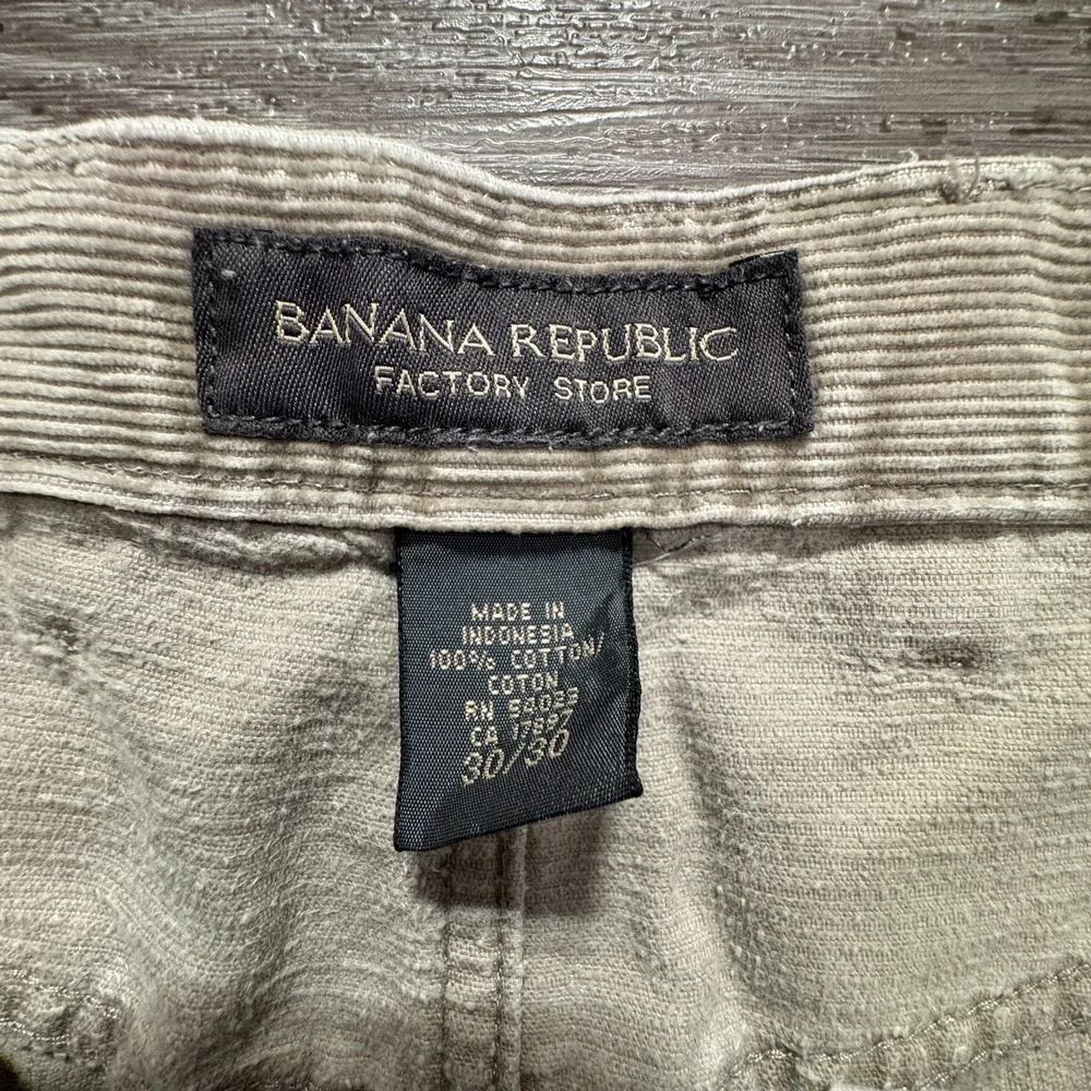 Banana Republic Pants Mens 30 Beige Corduroy Stretch Slim Fit 30x26 Casual Adult